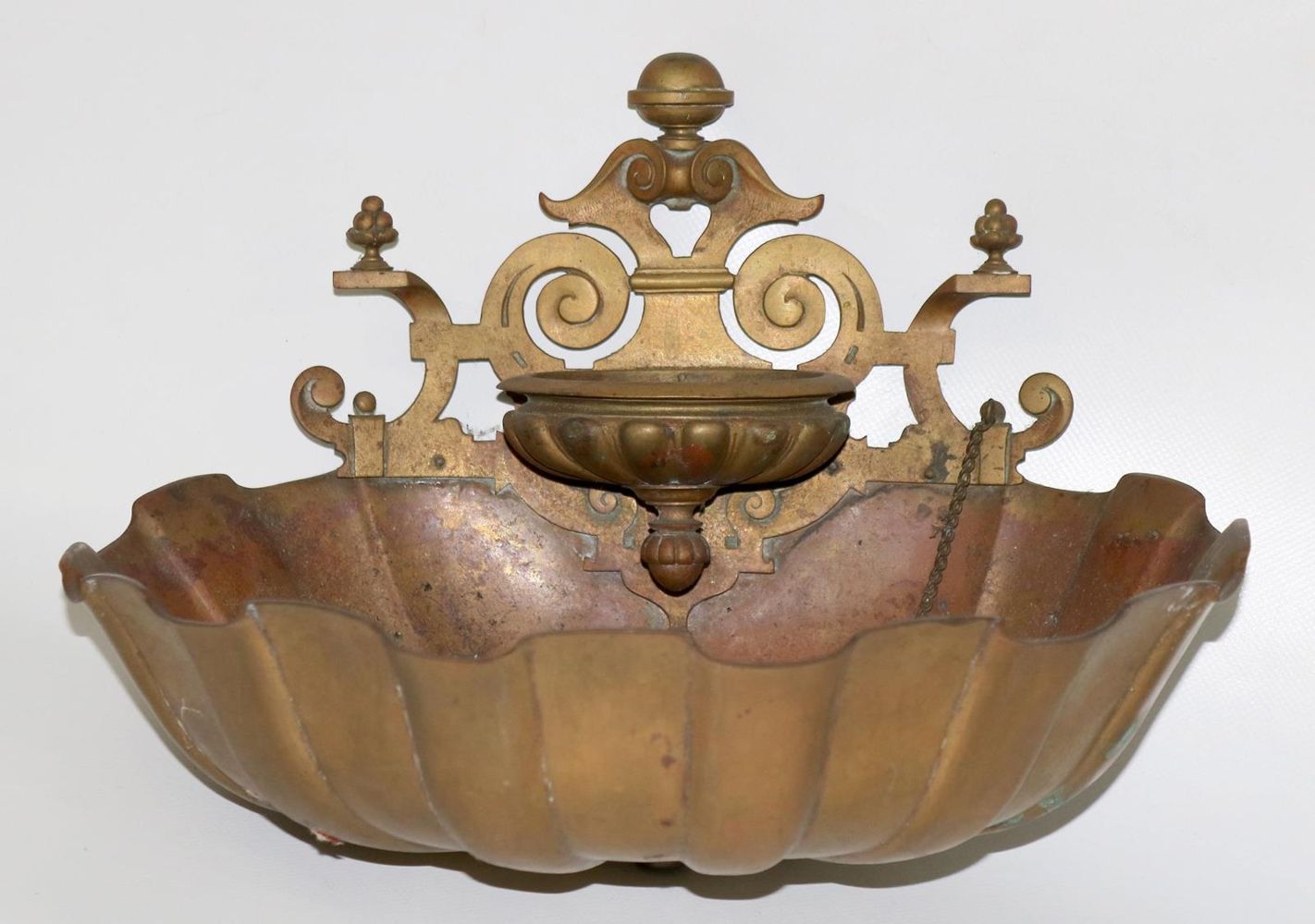 Große Abbildung Nr.1: 129-1960 Historismus Kupfer Lavabo.: (Varia)
