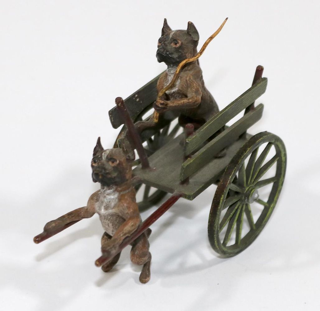 Große Abbildung Nr.1: 129-2026 Wiener Bronze Bulldoggen.: (Varia, Skulpturen - Plastiken)