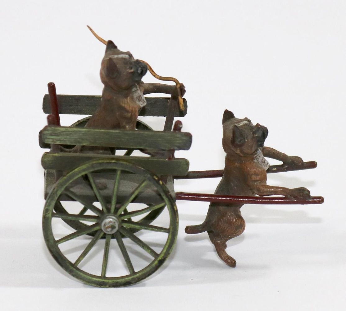 Große Abbildung Nr.2: 129-2026 Wiener Bronze Bulldoggen.: (Varia, Skulpturen - Plastiken)
