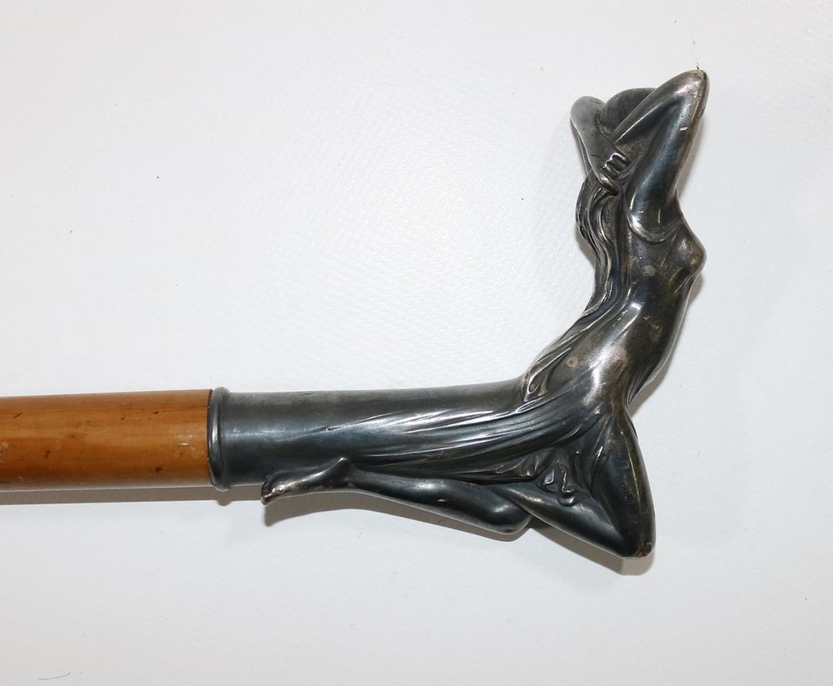 Große Abbildung Nr.3: 129-2027 WMF Art Nouveau Spazierstock: (Varia, Spazioerstock, Art Deco)