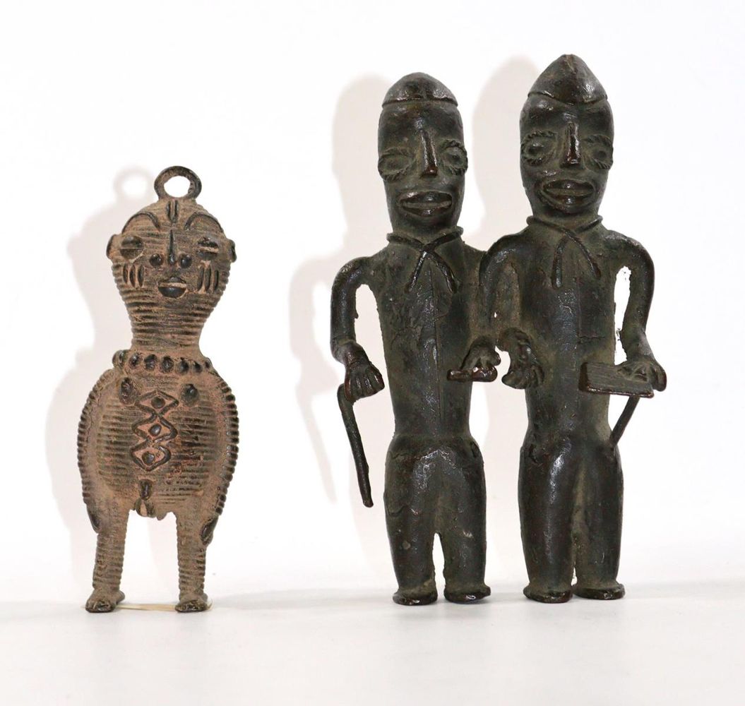 Große Abbildung Nr.1: 129-2045 Doppelfigur mit einer männlichen u.: (Afrika, Nigeria)