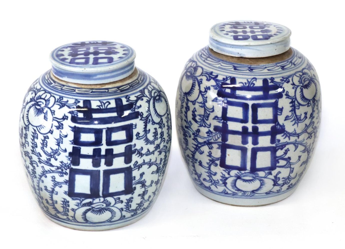 Große Abbildung Nr.1: 129-2065 China Paar Schultertöpfe,: (Asiatika)