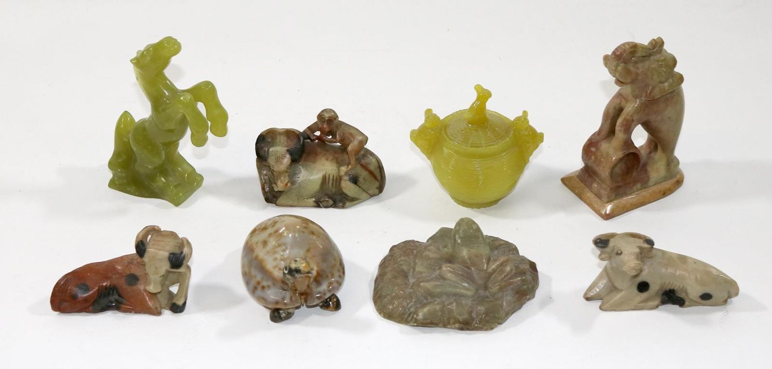Große Abbildung Nr.3: 129-2075 Affen u.a. Tiere.: (Asiatika, Skulpturen - Plastiken)