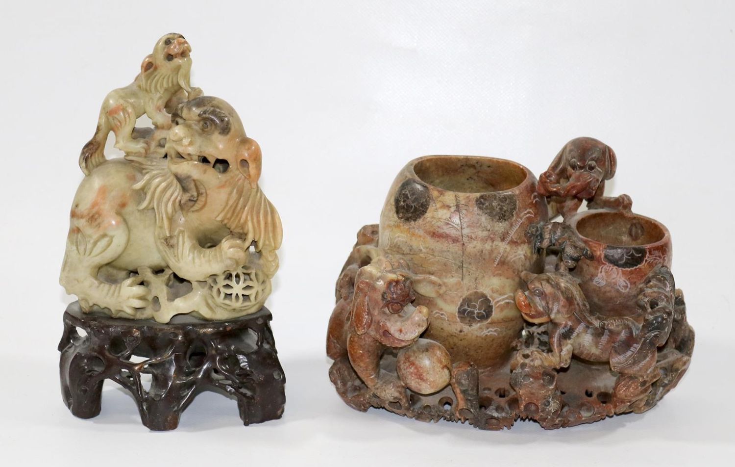 Große Abbildung Nr.1: 129-2082 Shishi Foo-Hunde: (Asiatika, Skulpturen - Plastiken)
