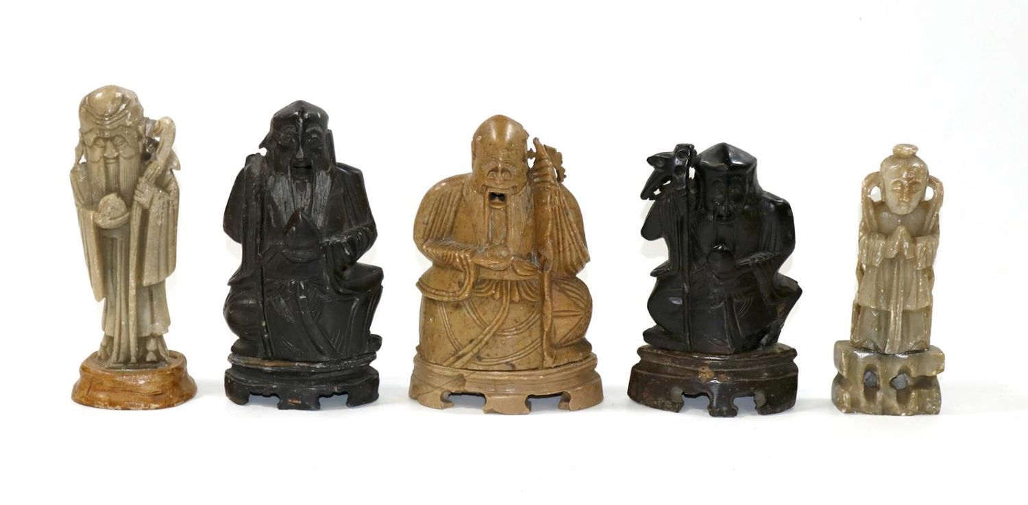 Große Abbildung Nr.1: 129-2083 Shou-Lou u.a.: (Asiatika, Skulpturen - Plastiken)