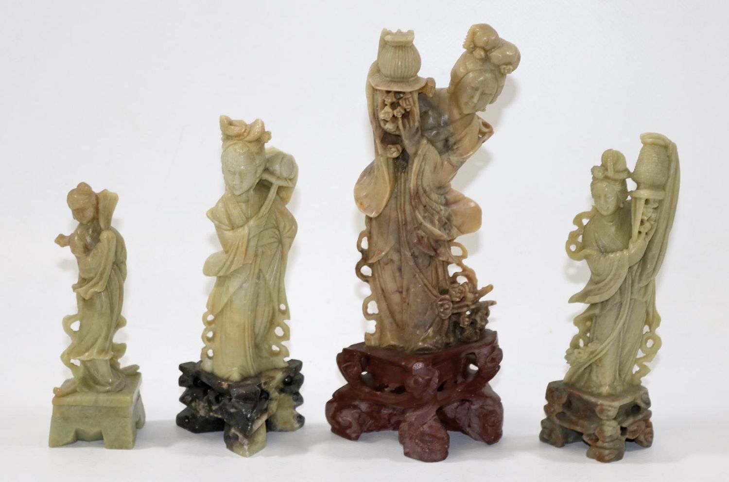 Große Abbildung Nr.1: 129-2087 Vier Göttinen.: (Asiatika, Skulpturen - Plastiken)