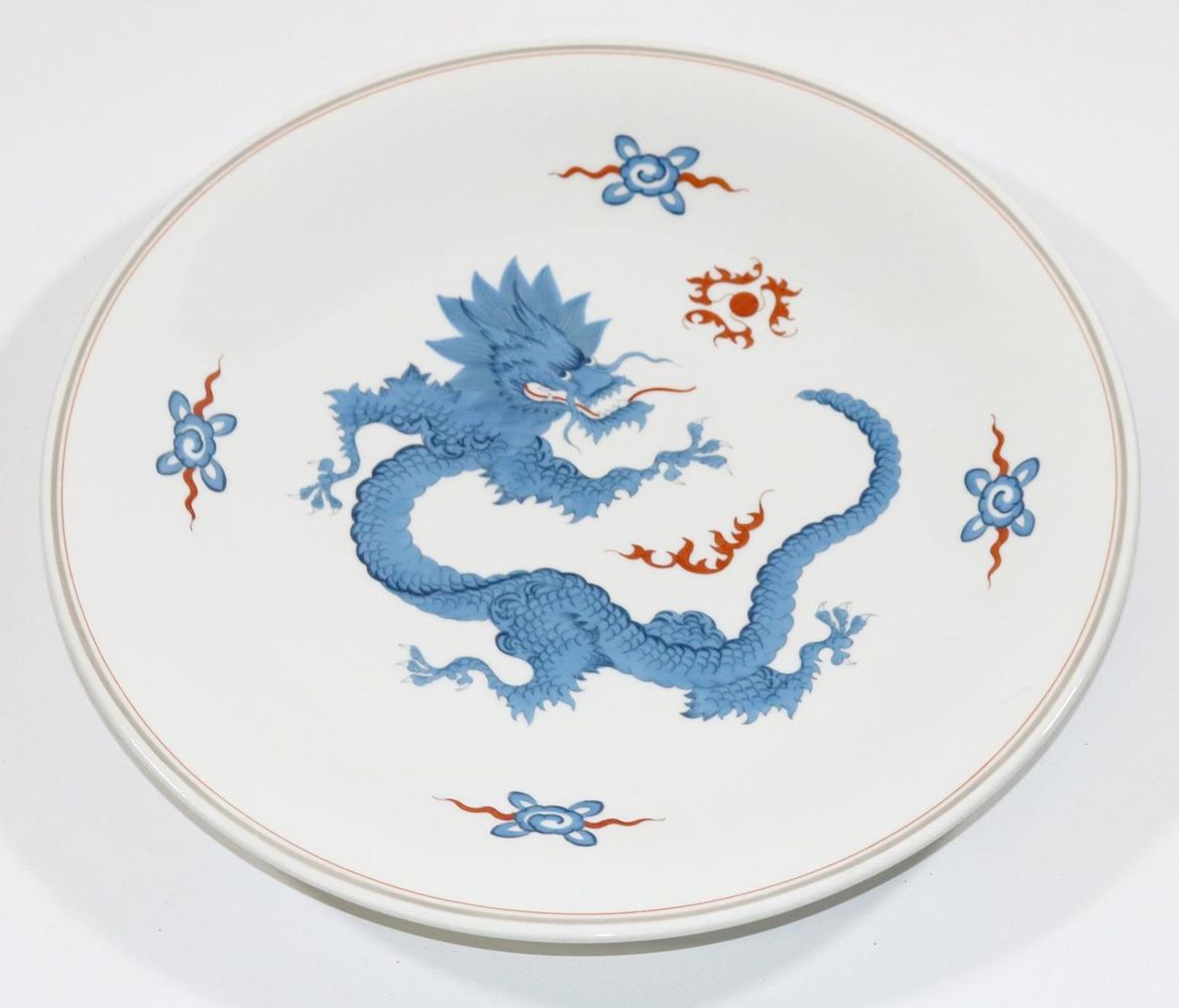 Große Abbildung Nr.1: 129-2140 Meissen blauer Ming Drache.: (Porzellan u. Keramik, Meissen)