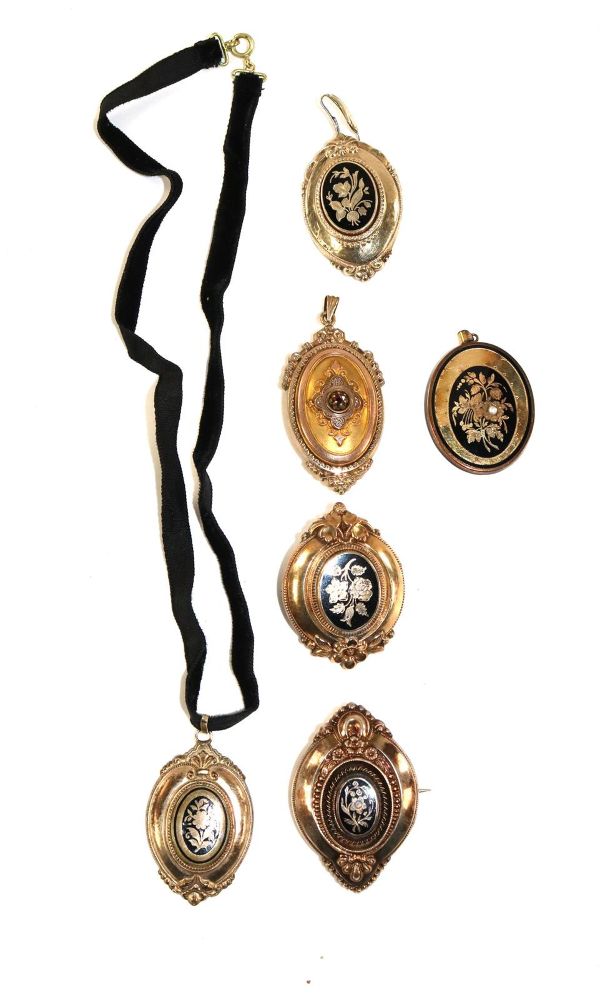 Große Abbildung Nr.1: 129-2150 Biedermeieranhänger.: (Schmuck, Anhänger)