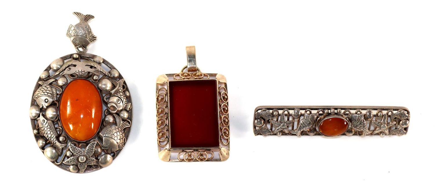 Große Abbildung Nr.1: 129-2151 Fischland zwei Anhänger: (Schmuck, Anhänger)