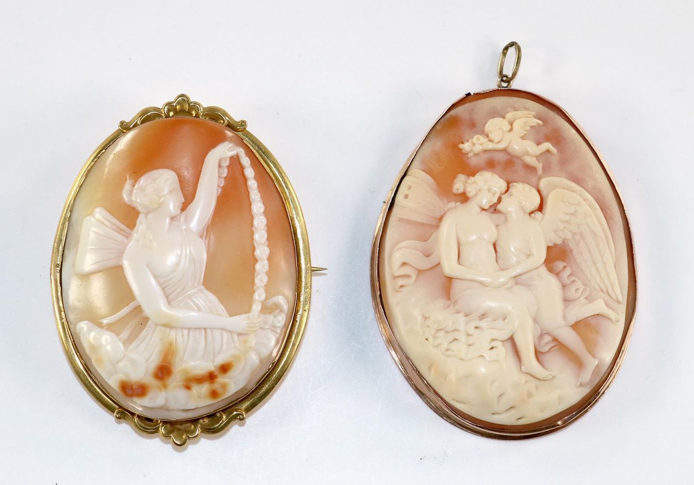 Große Abbildung Nr.1: 129-2161 Amor, Psyche u.: (Schmuck, Anhänger, Gemmen und Kameen)