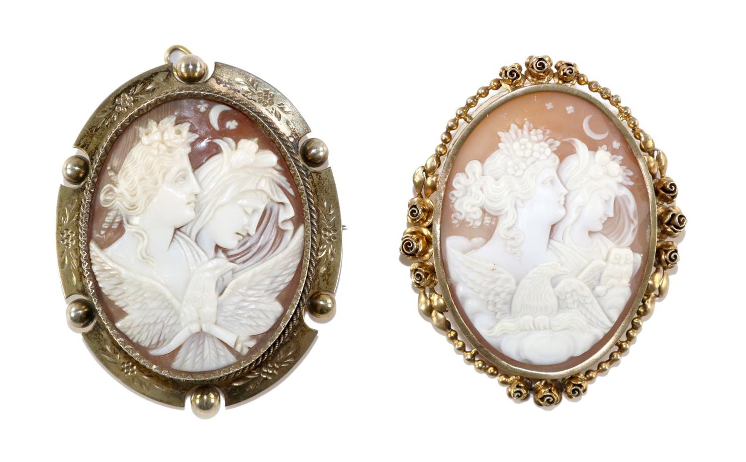 Große Abbildung Nr.1: 129-2170 Aurora u. Luna.: (Schmuck, Anhänger, Gemmen und Kameen)