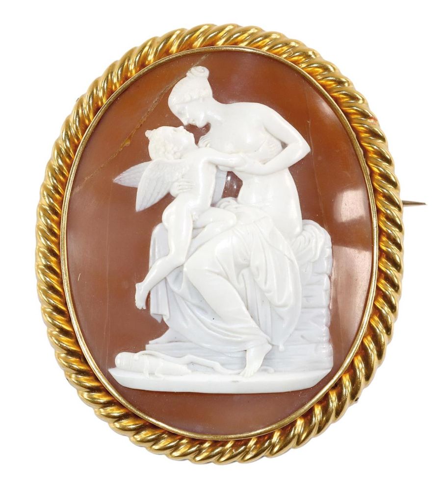 Große Abbildung Nr.1: 129-2180 Cupido u. Venus: (Schmuck, Anhänger, Gemmen und Kameen)