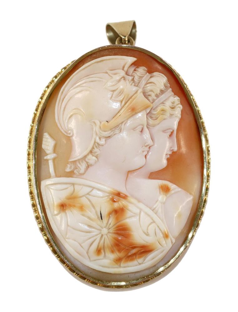 Große Abbildung Nr.1: 129-2188 Dionysos u. Mänade.: (Schmuck, Anhänger, Gemmen und Kameen)