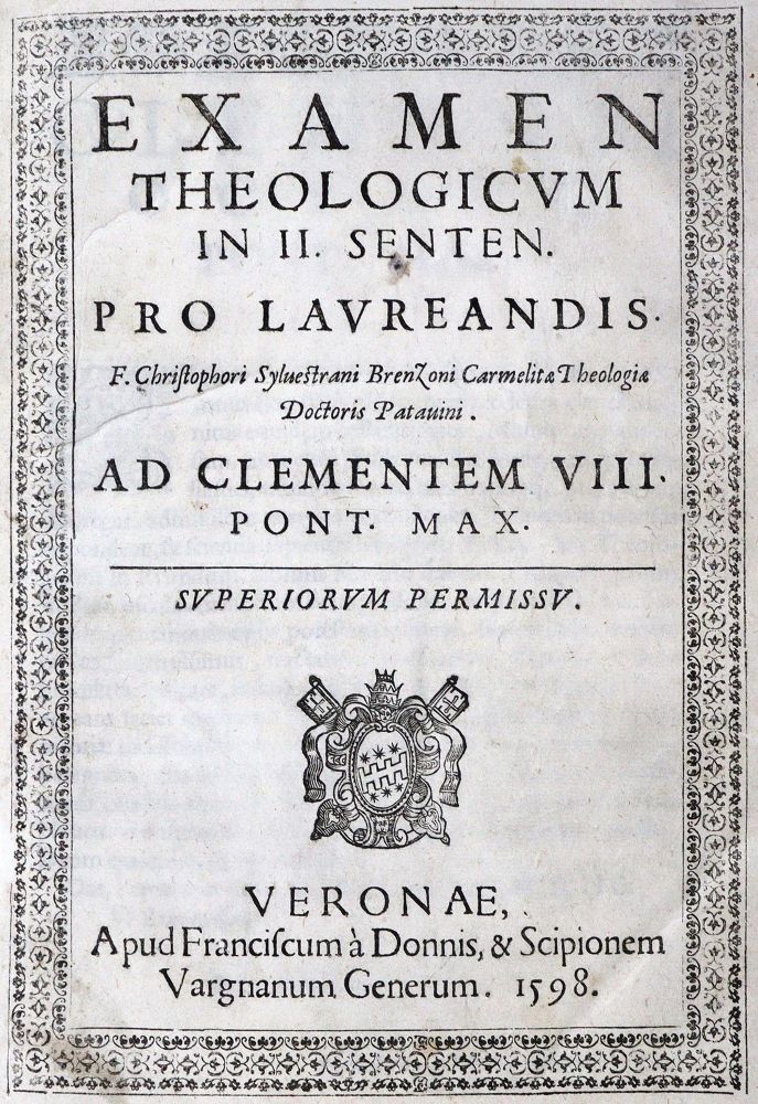 Große Abbildung Nr.1: 129-224 Silvestrani Brenzone,C.: (Alte Drucke, Handschriften und Theologie)