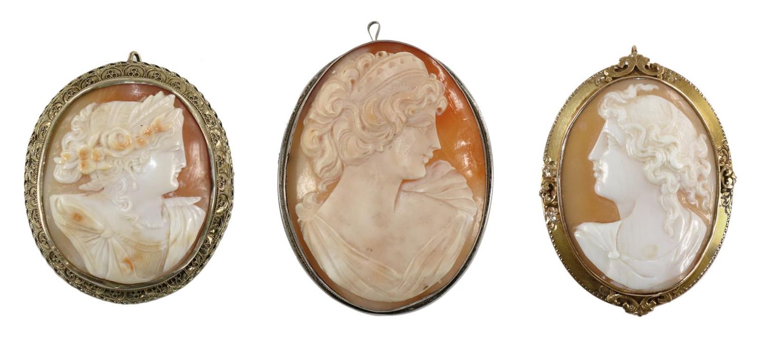 Große Abbildung Nr.1: 129-2240 Portraitbroschhänger.: (Schmuck, Anhänger, Gemmen und Kameen)