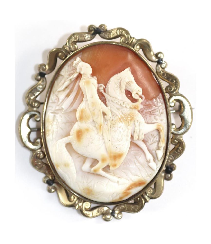 Große Abbildung Nr.1: 129-2262 Victoria zu Pferd.: (Schmuck, Anhänger, Gemmen und Kameen)
