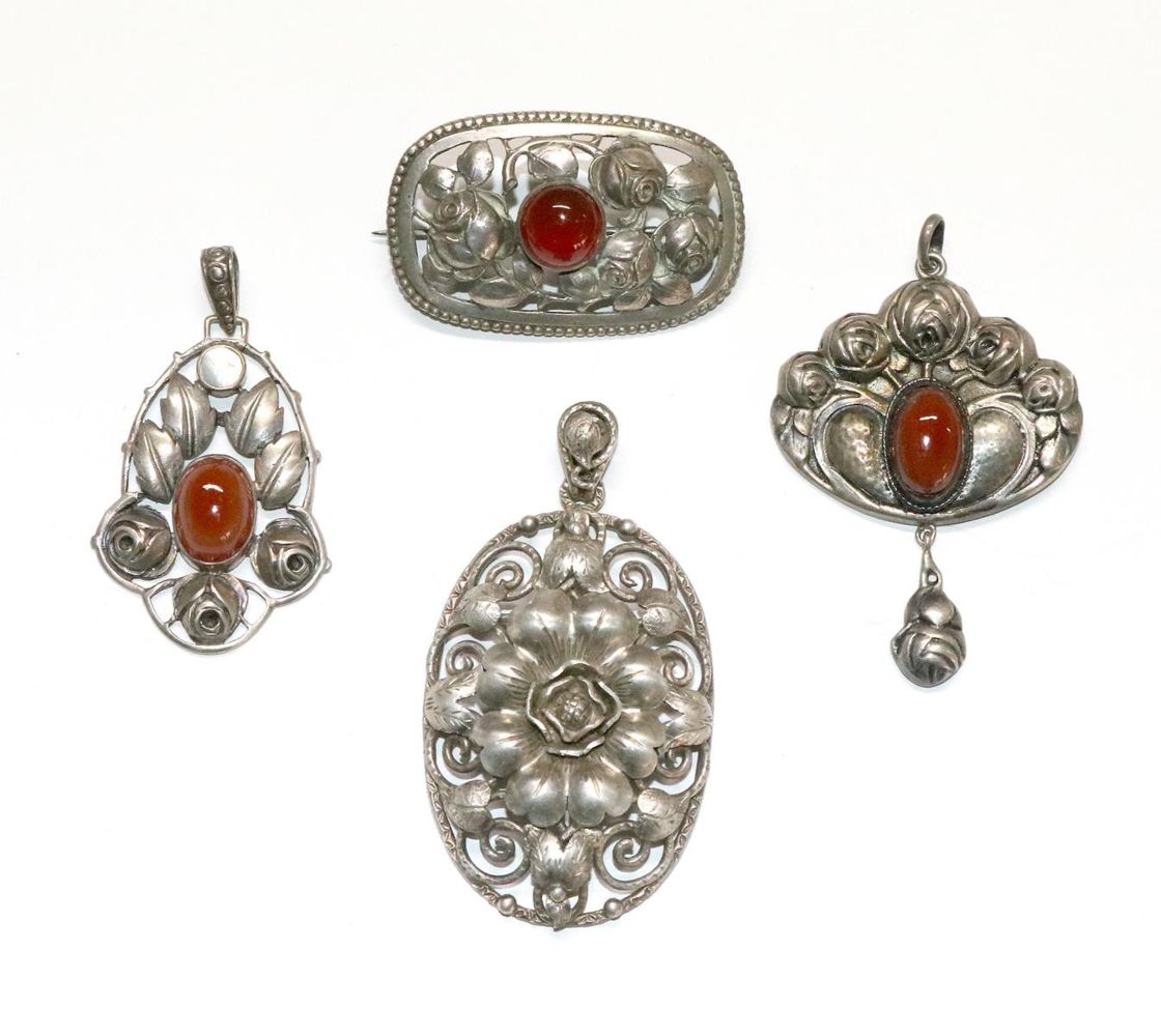 Große Abbildung Nr.1: 129-2268 Jugendstilanhänger.: (Schmuck, Anhänger)