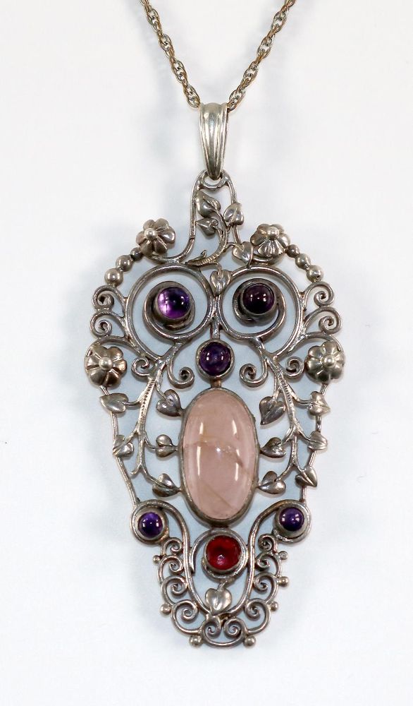 Große Abbildung Nr.1: 129-2279 Prachtanhänger Jugendstil.: (Schmuck, Anhänger)