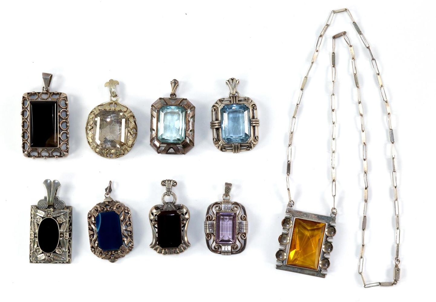 Große Abbildung Nr.1: 129-2288 Zehn Art Déco: (Schmuck, Anhänger)