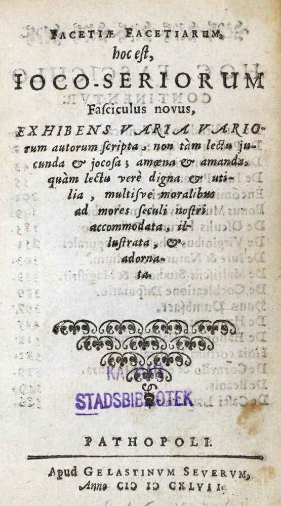 Große Abbildung Nr.2: 129-229 Facetiae Facetiarum,: (Studentika und Hochschulen)
