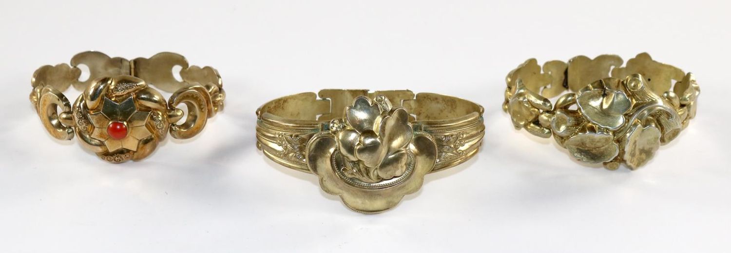 Große Abbildung Nr.1: 129-2297 Biedermeier Armbänder.: (Schmuck, Armbänder und Armreifen)