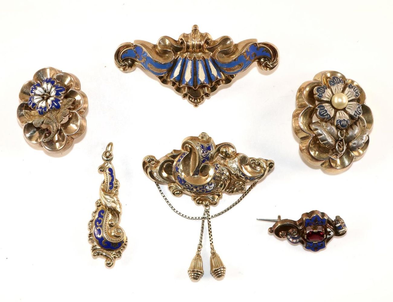 Große Abbildung Nr.1: 129-2312 Biedermeier.: (Schmuck, Broschen)
