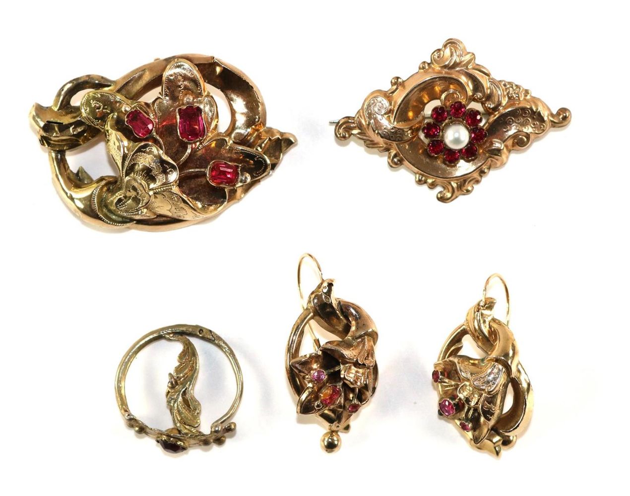 Große Abbildung Nr.1: 129-2313 Biedermeierbrosche: (Schmuck, Broschen)