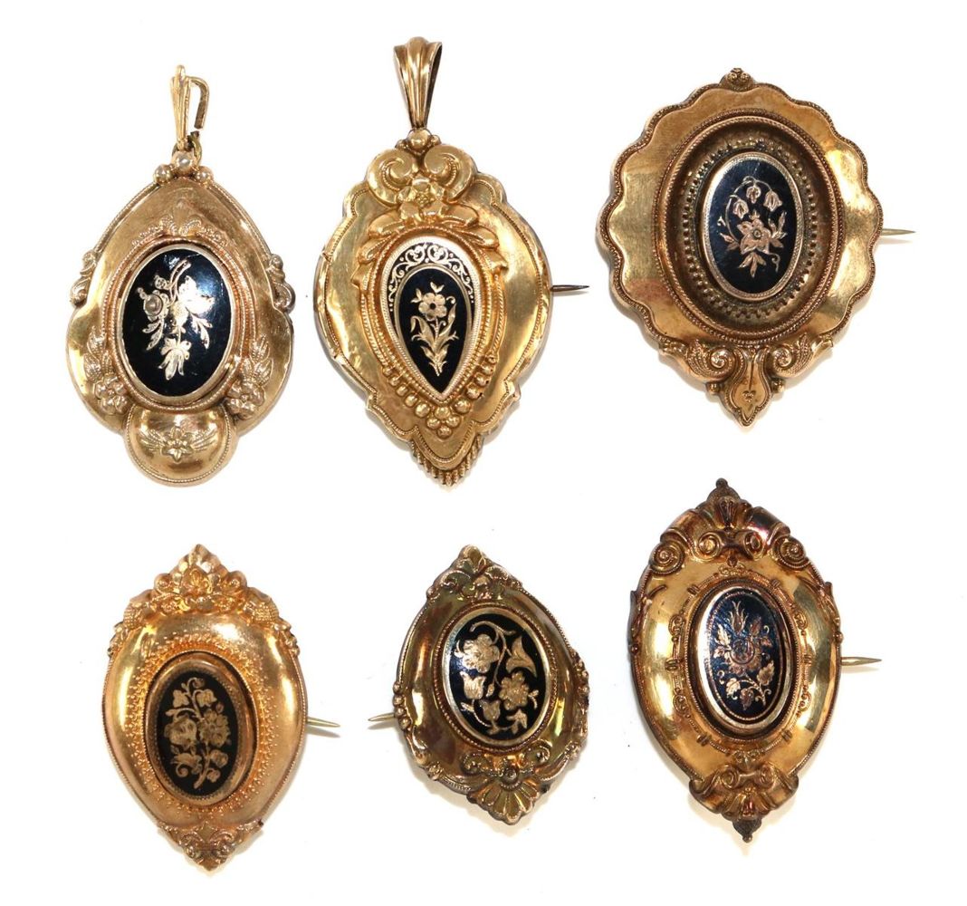Große Abbildung Nr.1: 129-2317 Biedermeierbroschen.: (Schmuck, Broschen)