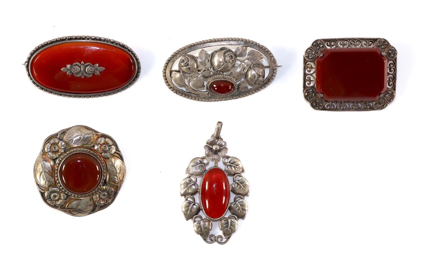 Große Abbildung Nr.1: 129-2324 Broschen u. Anhänger.: (Schmuck, Broschen)