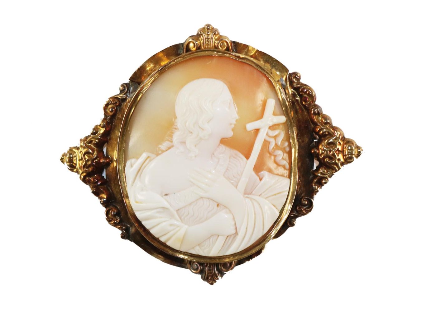 Große Abbildung Nr.1: 129-2382 Christus mit Kreuz: (Schmuck, Broschen, Gemmen und Kameen)