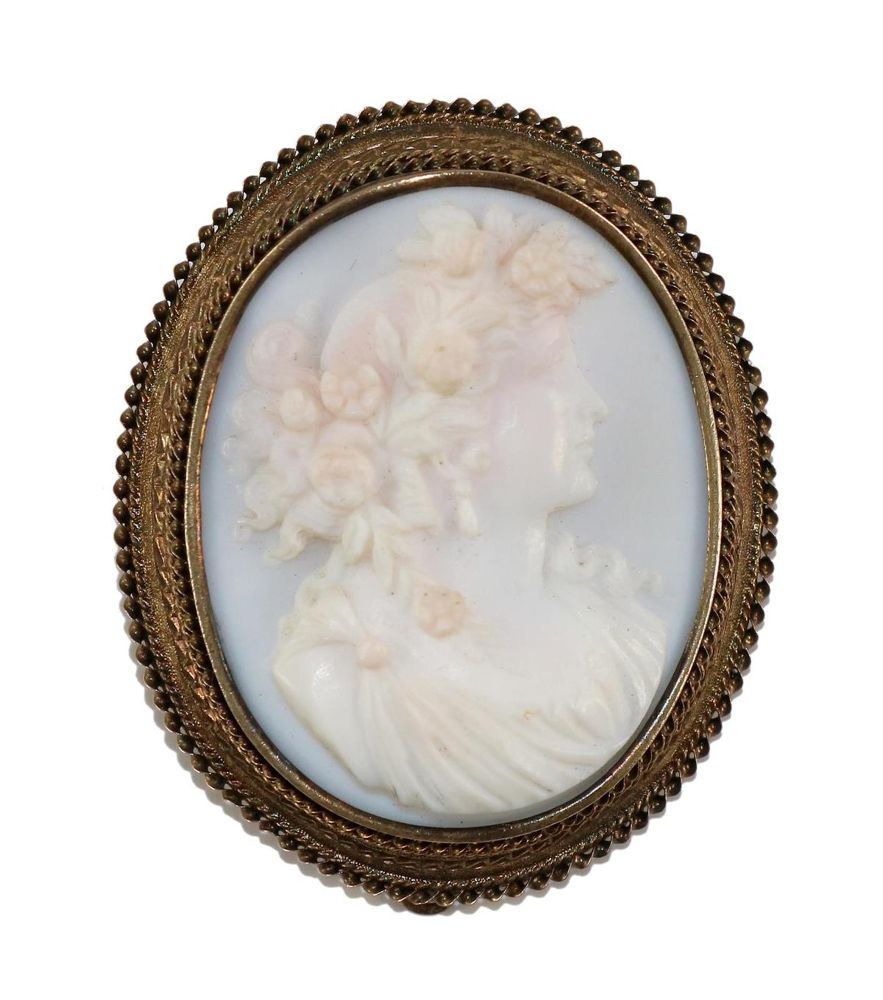 Große Abbildung Nr.1: 129-2425 Flora: (Schmuck, Broschen, Gemmen und Kameen)