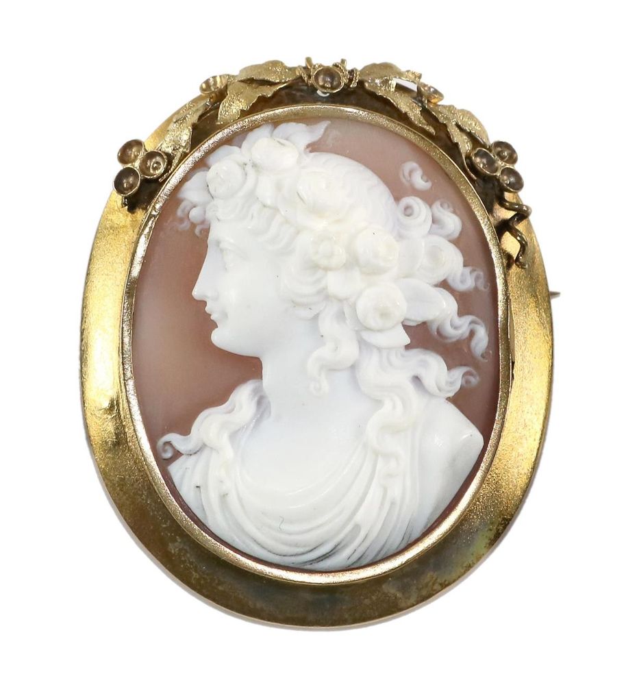 Große Abbildung Nr.1: 129-2428 Flora: (Schmuck, Broschen, Gemmen und Kameen)