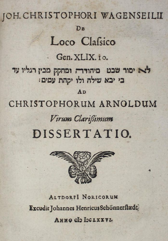 Große Abbildung Nr.13: 129-244 Wagenseil,J.Ch.: (Alte Drucke, Handschriften und Theologie)