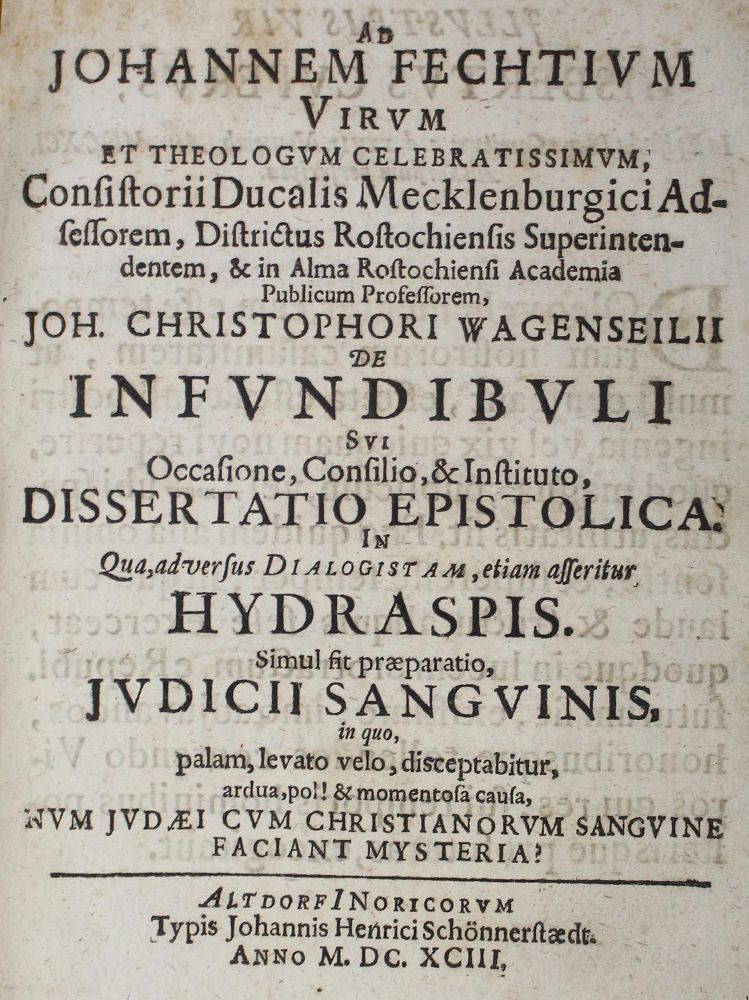 Große Abbildung Nr.14: 129-244 Wagenseil,J.Ch.: (Alte Drucke, Handschriften und Theologie)