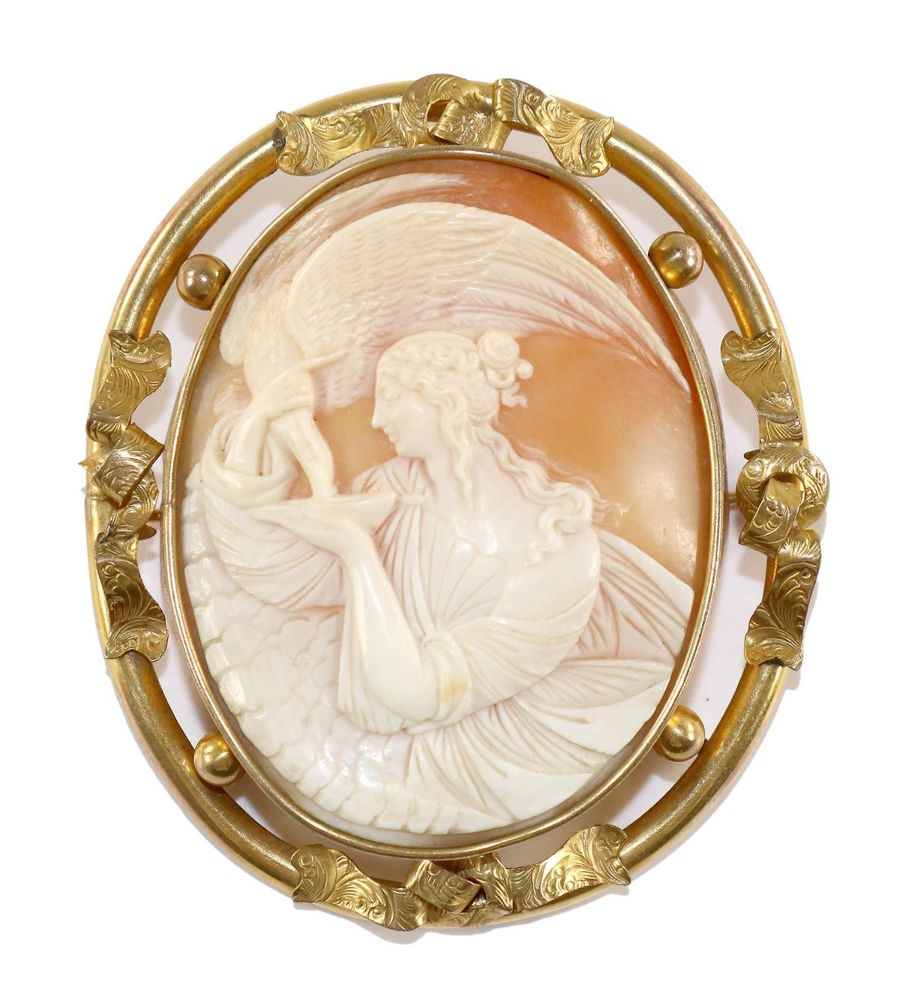 Große Abbildung Nr.1: 129-2462 Hebe und Zeus.: (Schmuck, Broschen, Gemmen und Kameen)