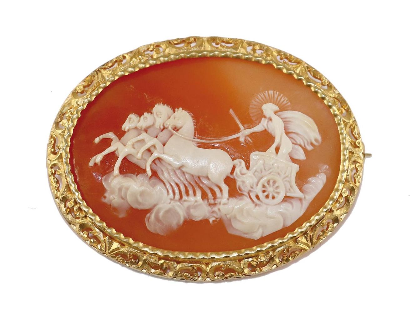 Große Abbildung Nr.1: 129-2467 Helios im Sonnenwagen.: (Schmuck, Broschen, Gemmen und Kameen)