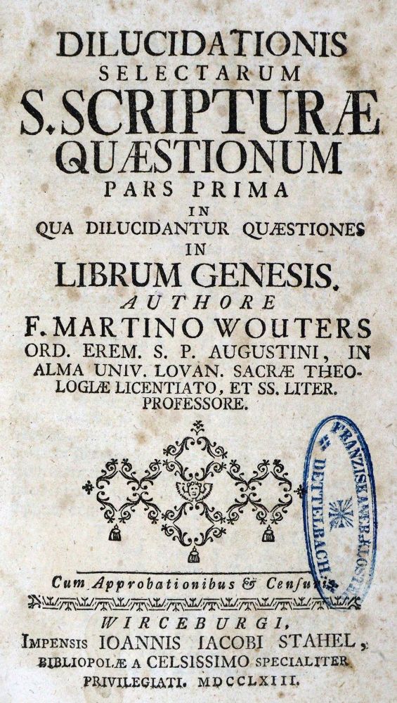 Große Abbildung Nr.1: 129-247 Wouters,M.: (Alte Drucke, Handschriften und Theologie)
