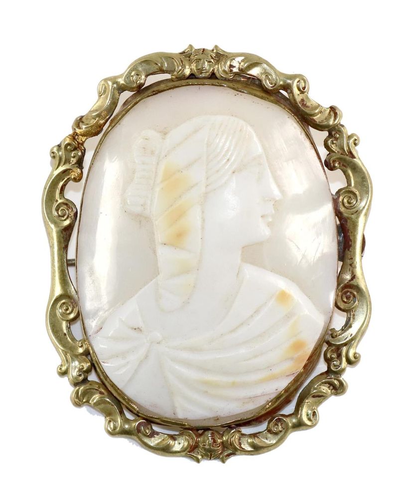 Große Abbildung Nr.1: 129-2478 Kameenbrosche: (Schmuck, Broschen, Gemmen und Kameen)