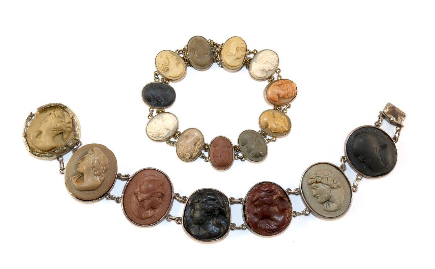 Große Abbildung Nr.2: 129-2489 Lavakameen.: (Schmuck, Broschen, Gemmen und Kameen)
