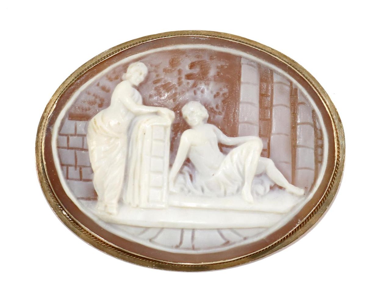 Große Abbildung Nr.1: 129-2490 Liebende: (Schmuck, Broschen, Gemmen und Kameen)