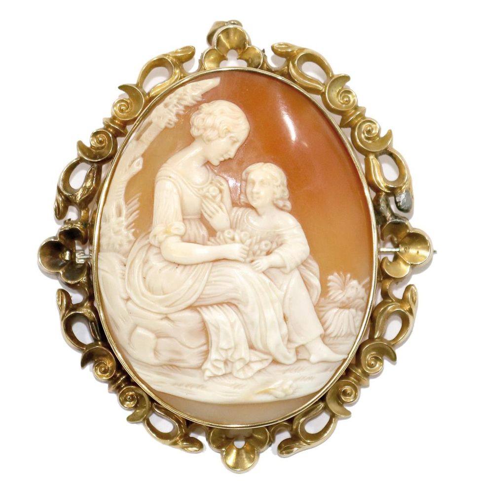 Große Abbildung Nr.1: 129-2516 Mutter u. Kind.: (Schmuck, Broschen, Gemmen und Kameen)
