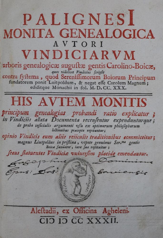 Große Abbildung Nr.1: 129-253 Palignesius (d.i. G.P.v.Spannagel).: (Genealogie und Heraldik)