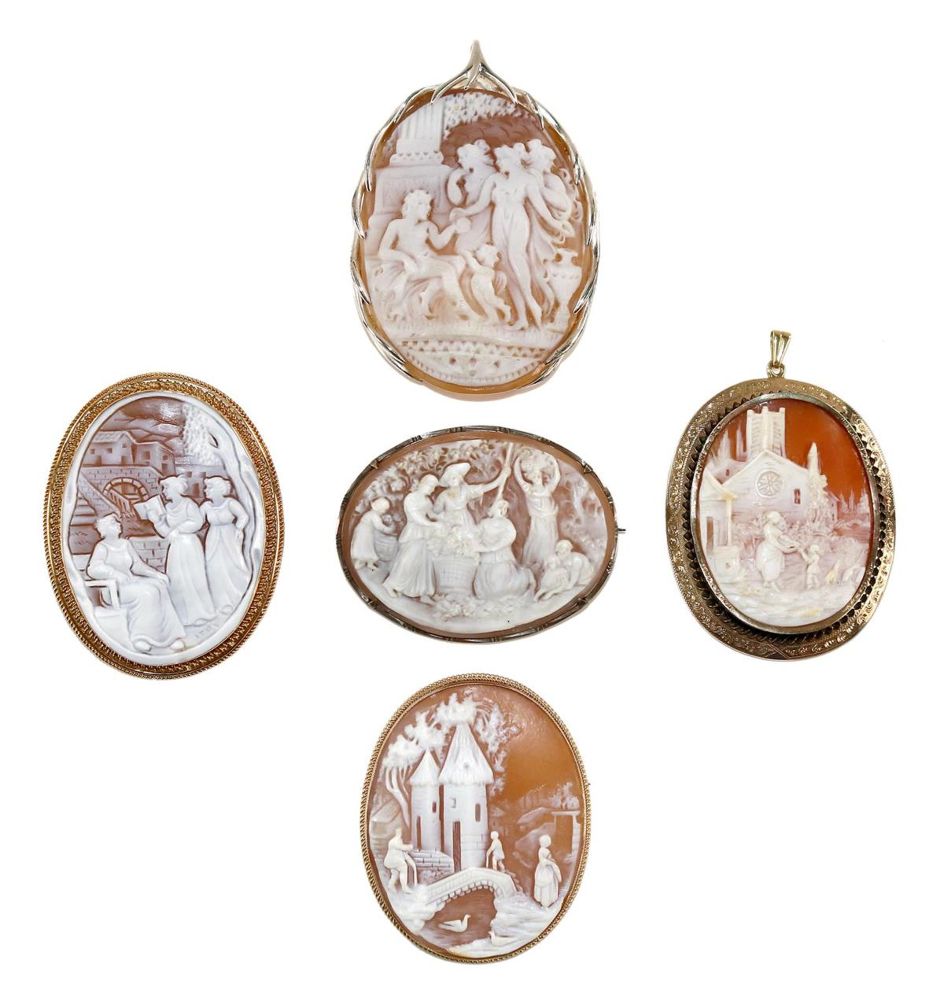 Große Abbildung Nr.1: 129-2534 Potpourri: (Schmuck, Broschen, Gemmen und Kameen)