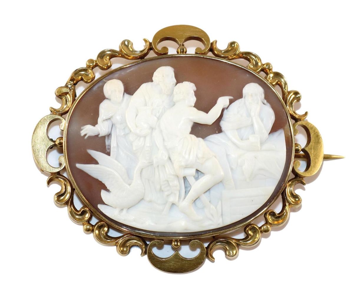Große Abbildung Nr.1: 129-2535 Prachtbrosche.: (Schmuck, Broschen, Gemmen und Kameen)