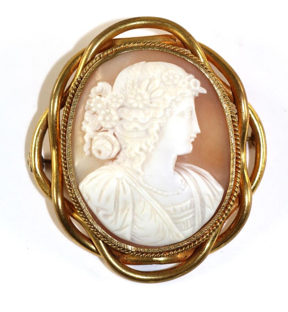 Große Abbildung Nr.1: 129-2544 Prachtgemme mit Flora: (Schmuck, Broschen, Gemmen und Kameen)