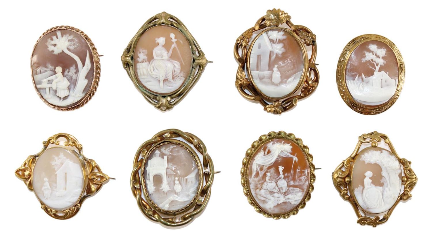 Große Abbildung Nr.1: 129-2554 Romantik.: (Schmuck, Broschen, Gemmen und Kameen)