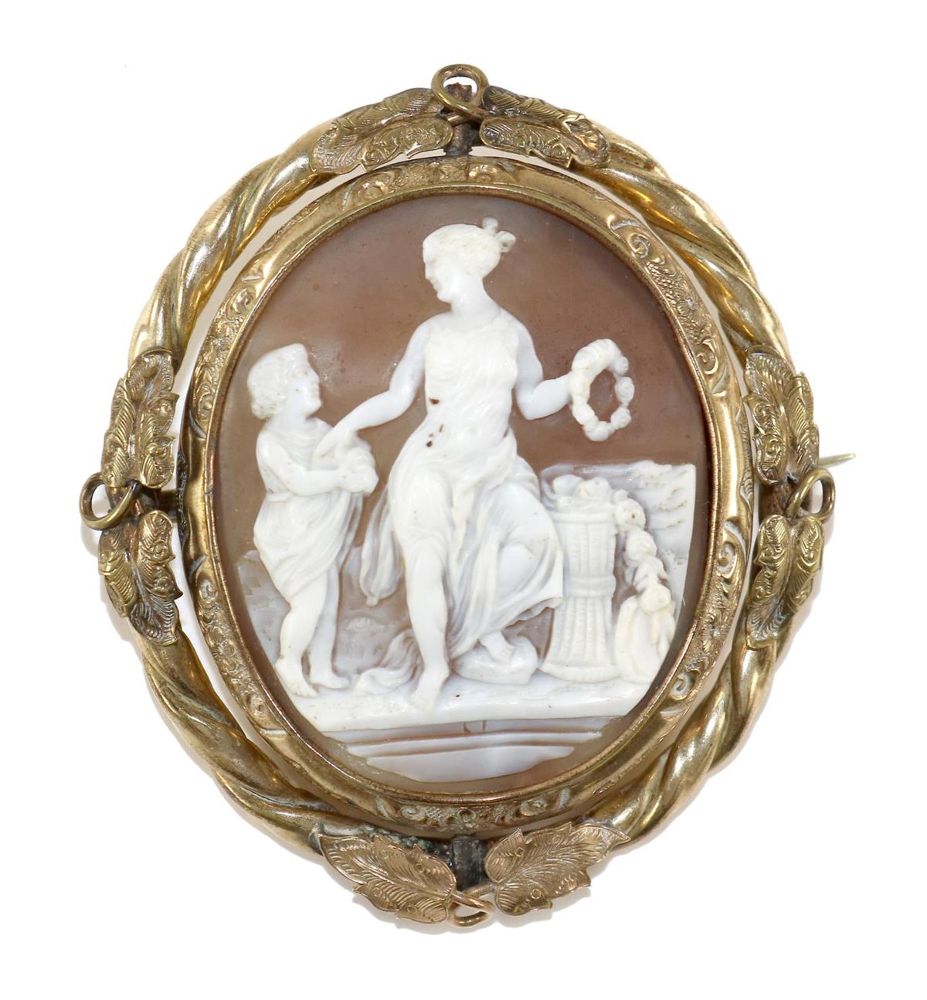 Große Abbildung Nr.1: 129-2573 Wendebrosche.: (Schmuck, Broschen, Gemmen und Kameen)