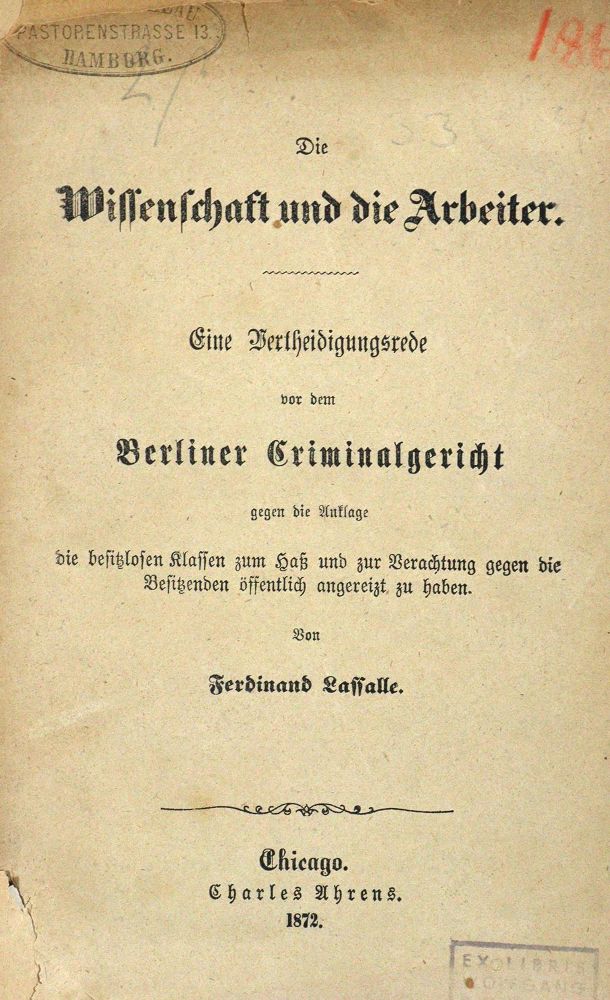 Große Abbildung Nr.1: 129-258 Lassalle,F.: (Sozialismus)