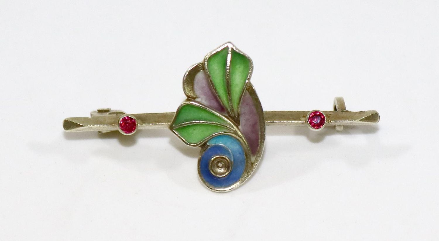 Große Abbildung Nr.1: 129-2585 Jugendstilbrosche: (Schmuck, Broschen)