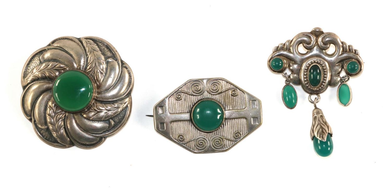 Große Abbildung Nr.1: 129-2591 Jugendstilbroschen: (Schmuck, Broschen)